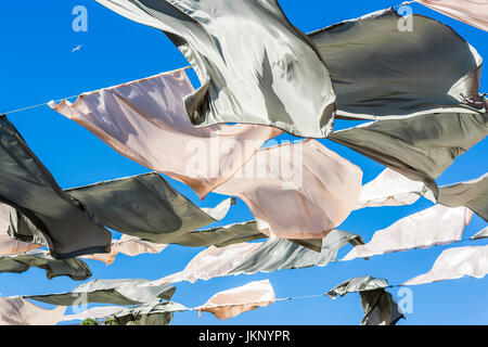 Vancouver, Canada. 23rd July, 2017. Overhead banners, The Drum is Calling Festival, Canada 150  event, Larwill Park, Vancouver, British Columbia, Canada. Credit: Michael Wheatley/Alamy Live News Stock Photo