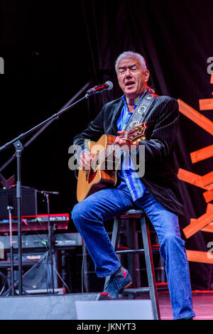 Vancouver, Canada. 23rd July, 2017. Tom Jackson performs at the Drum is Calling Festival, Canada 150  event, Larwill Park, Vancouver, British Columbia, Canada. Credit: Michael Wheatley/Alamy Live News Stock Photo