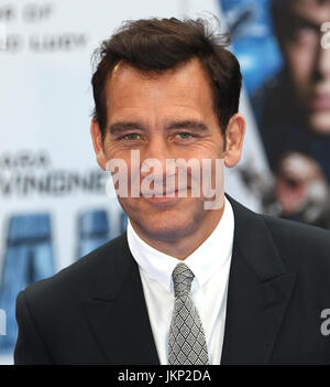 London, UK. 24th July, 2017. Clive Owen, Valerian and The City of a Thousand Planets - European film premiere, Leicester Square, London UK, 24 July 2017, Photo by Richard Goldschmidt, A dark force threatens Alpha, a vast metropolis and home to species from a thousand planets. Special operatives Valerian and Laureline must race to identify the marauding menace and safeguard not just Alpha, but the future of the universe. Credit: Rich Gold/Alamy Live News Stock Photo