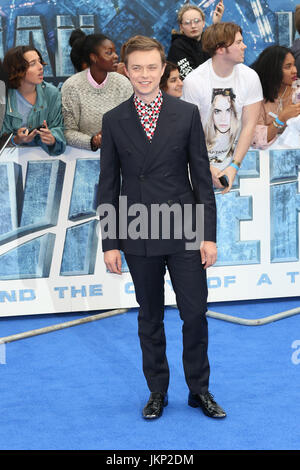 London, UK. 24th July, 2017. Dane DeHaan, Valerian and The City of a Thousand Planets - European film premiere, Leicester Square, London UK, 24 July 2017, Photo by Richard Goldschmidt, A dark force threatens Alpha, a vast metropolis and home to species from a thousand planets. Special operatives Valerian and Laureline must race to identify the marauding menace and safeguard not just Alpha, but the future of the universe. Credit: Rich Gold/Alamy Live News Stock Photo