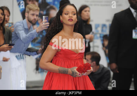 London, UK, UK. 24th June, 2017. Rihanna attends the European Premiere of 'Valerian And The City Of Thousand Planet' at Cineworld Leciester Square. Credit: Ferdaus Shamim/ZUMA Wire/Alamy Live News Stock Photo