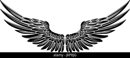 Eagle Bird or Angel Wings  Stock Vector