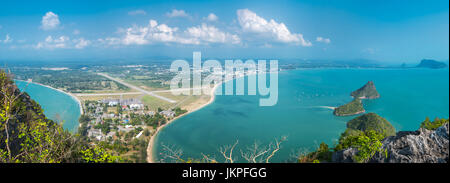 Island panorama view of Ao Manao bay sea scape in Prachuap Khiri Khan, Thailand Stock Photo
