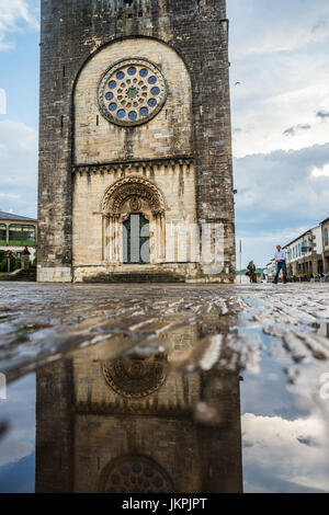 Saint Nicholas fortified church in Portomarin, Lugo, Galicia, Spain, Europe. Camino de Santiago. Stock Photo