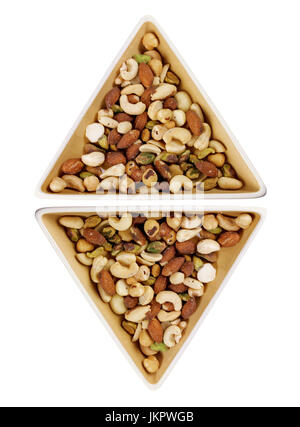 Mixed Nuts on White Background Stock Photo