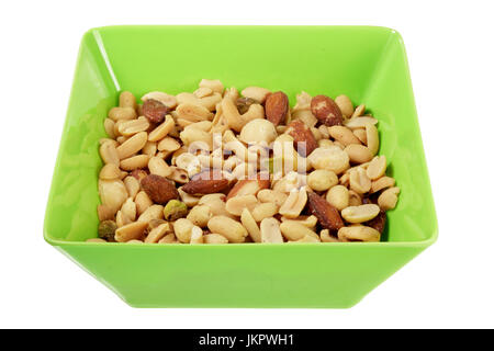 Mixed Nuts on White Background Stock Photo