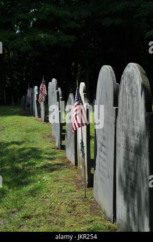 Gravestones in Concord MA Stock Photo