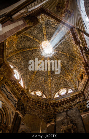 Interior of the Catherdar in the Santiago de Compostela, Spain, Europe. Camino de santiago. Stock Photo