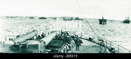 Transports & Battle Ships, Dardanelles, 1915 Stock Photo