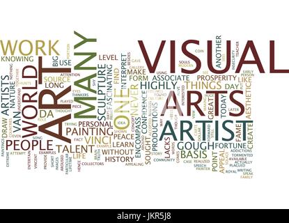 Visual arts word cloud concept. Vector illustration Stock Vector Art ...