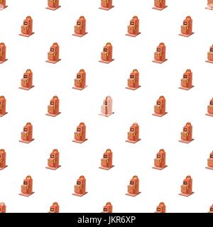 Slot machine pattern seamless repeat in cartoon style vector illustration Stock Vector