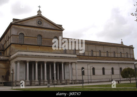 Italy. Rome. Basilica of St. Paul Outside the Walls. Consacred 4th century Ad. Reconstruction by Luigi Poletti, Neoclassical, 19th century. Stock Photo