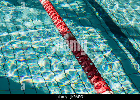 High angle view of lane marker in swimming pool Stock Photo