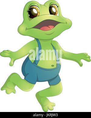 Beautiful humanoid frog Stock Vector