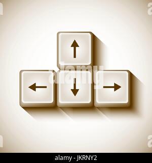 vector arrows buttons keyboard on background key Stock Vector