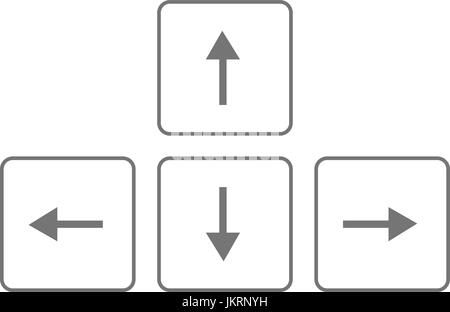 vector arrows buttons keyboard on background key Stock Vector