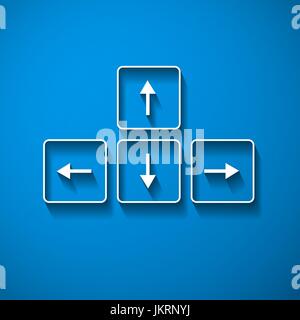vector arrows buttons keyboard on background key Stock Vector