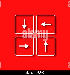 vector arrows buttons keyboard on background key Stock Vector