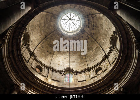 Interior of the Catherdar in the Santiago de Compostela, Spain, Europe. Camino de santiago. Stock Photo