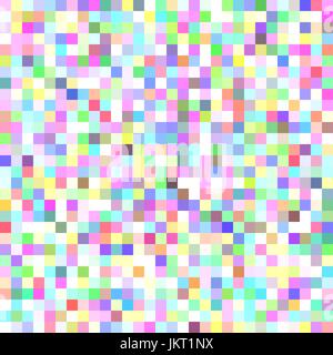 Pixel square tiled mosaic background - geometrical vector graphic design from colored squares Stock Vector