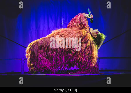 Collegno, Italy. 23rd July, 2017. Merrill Beth Nisker aka Peaches performing live on stage at the Flowers Festival 2017. Credit: Alessandro Bosio/Pacific Press/Alamy Live News Stock Photo