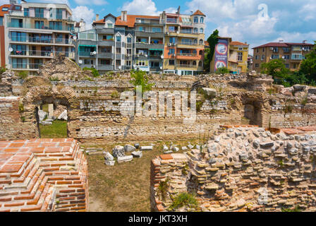 Newer Roman thermae, Roman era thermal baths, Varna, Bulgaria Stock Photo