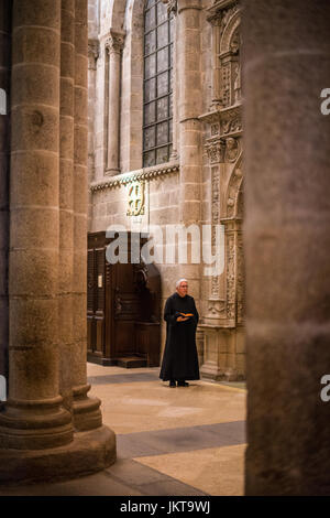 Interior of the Catherdar in the Santiago de Compostela, Spain, Europe. Camino de santiago. Stock Photo