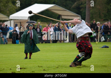 Hammer thrower at Inverary Highland Games Stock Photo