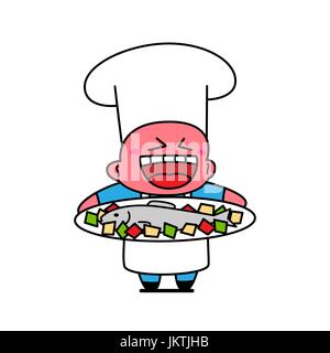 Cartoon Chef Fish Holding A Soup Ladle Stock Illustration - Download Image  Now - Fish, Cartoon, Chef - iStock
