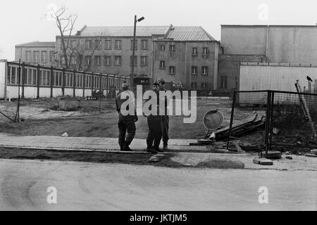 GDR, NVA and Border Guards pictured at East Berlin's Invalidenstraße ...