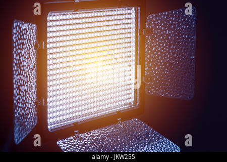 Led light equipment for photo and video production, selective focus Stock Photo