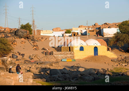 Aegypten, Assuan, nubisches Dorf Stock Photo