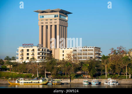 Aegypten, Assuan, Hotel Mövenpick Resort Aswan am Elephantine Island Stock Photo