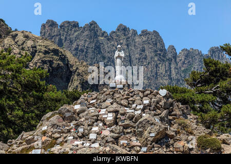 Notre Dame des Neiges, Aiguilles de Bavella, Parc naturel regional de Corse, Corsica, France Stock Photo