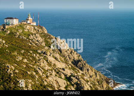 Lighthouse of Fisterra Cape, A Coruña, Galicia, Spain, Europe, Camino Santiago de Compostela Stock Photo