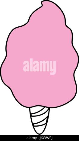 delicious cotton candy icon image Stock Vector