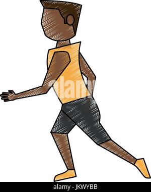 athlete vector illustration Stock Vector