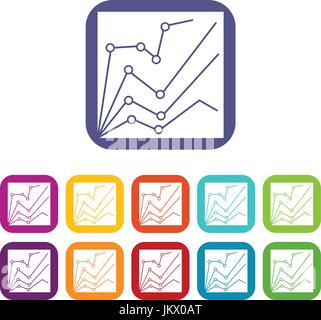 Financial statistics icons set Stock Vector
