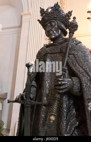 A bronze statue of Federico III in the Hofkirche (Court church), Innsbruck, Tyrol, Austria Stock Photo