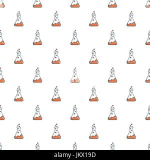 Chemical laboratory transparent flask pattern Stock Vector