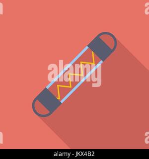 Automotive fuse icon. Flat vector related icon with long shadow for web and mobile applications. It can be used as - logo, pictogram, icon, infographi Stock Vector