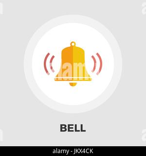 Bell icon vector. Flat icon isolated on the white background. Editable EPS file. Vector illustration. Stock Vector