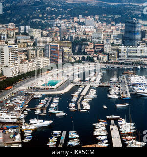 Panorama von Monte Carlo in Monaco, 1970er. Panorama of Monte Carlo in Monaco, 1970s. Stock Photo