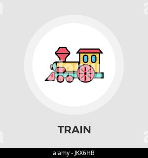 Train Icon Vector. Flat icon isolated on the white background. Editable EPS file. Vector illustration. Stock Vector