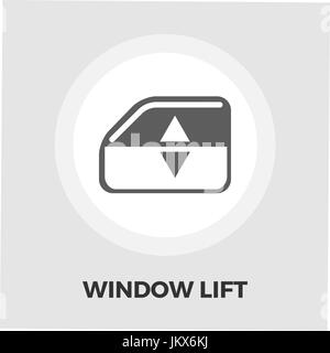 Window lift icon vector. Flat icon isolated on the white background. Editable EPS file. Vector illustration. Stock Vector