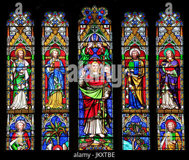 The Resurrection of Jesus Christ, St. Matthew, Mark, Luke, John, Peter and Paul, Stock Photo