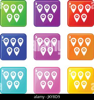Pointer marks set 9 Stock Vector