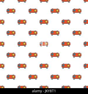 Retro orange radio receiver pattern Stock Vector