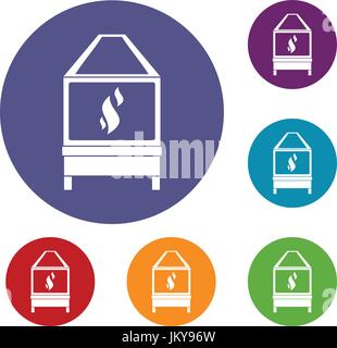 Blacksmith icons set Stock Vector