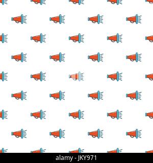 Red retro megaphone pattern Stock Vector